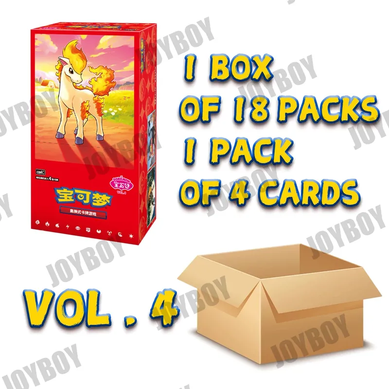 I lager 100%Original Pokémon PTCG-kort Gem Pack Vol 5 Simplified Chinese Tcg Vol. 5 Card Game Gem Pack 4 Collection Gift Box