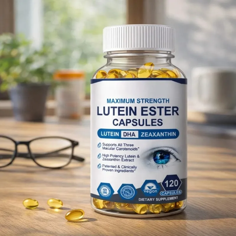 Lutein Ester Capsules Supports Eye Health and Vision Protection Non-GMO Vegan Natural Ingredients Antioxidant Support 120Softgel — image 1