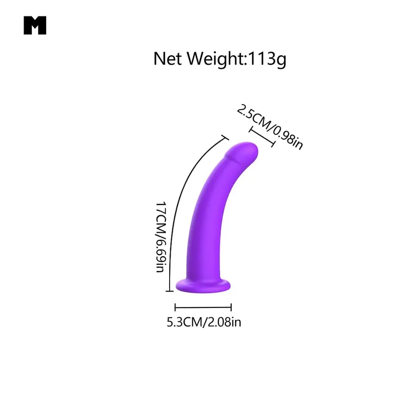 Adjustable Silicone Strap On Dildo Harness with Strong Suction Cup Slim Curved Pegging Dildo Wearable Sex Toy for Women Men Cou — image 16