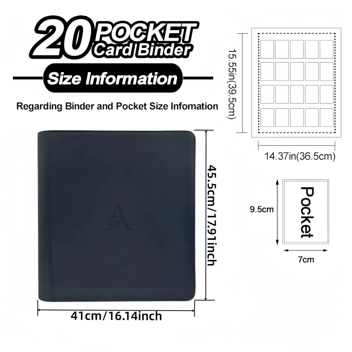20 Pocket - Premium Trading Card Binder Holds 1280 Cards Ultimate Protection for TCG & Sports Cards. Collector's Dream 6 Colors — image 2