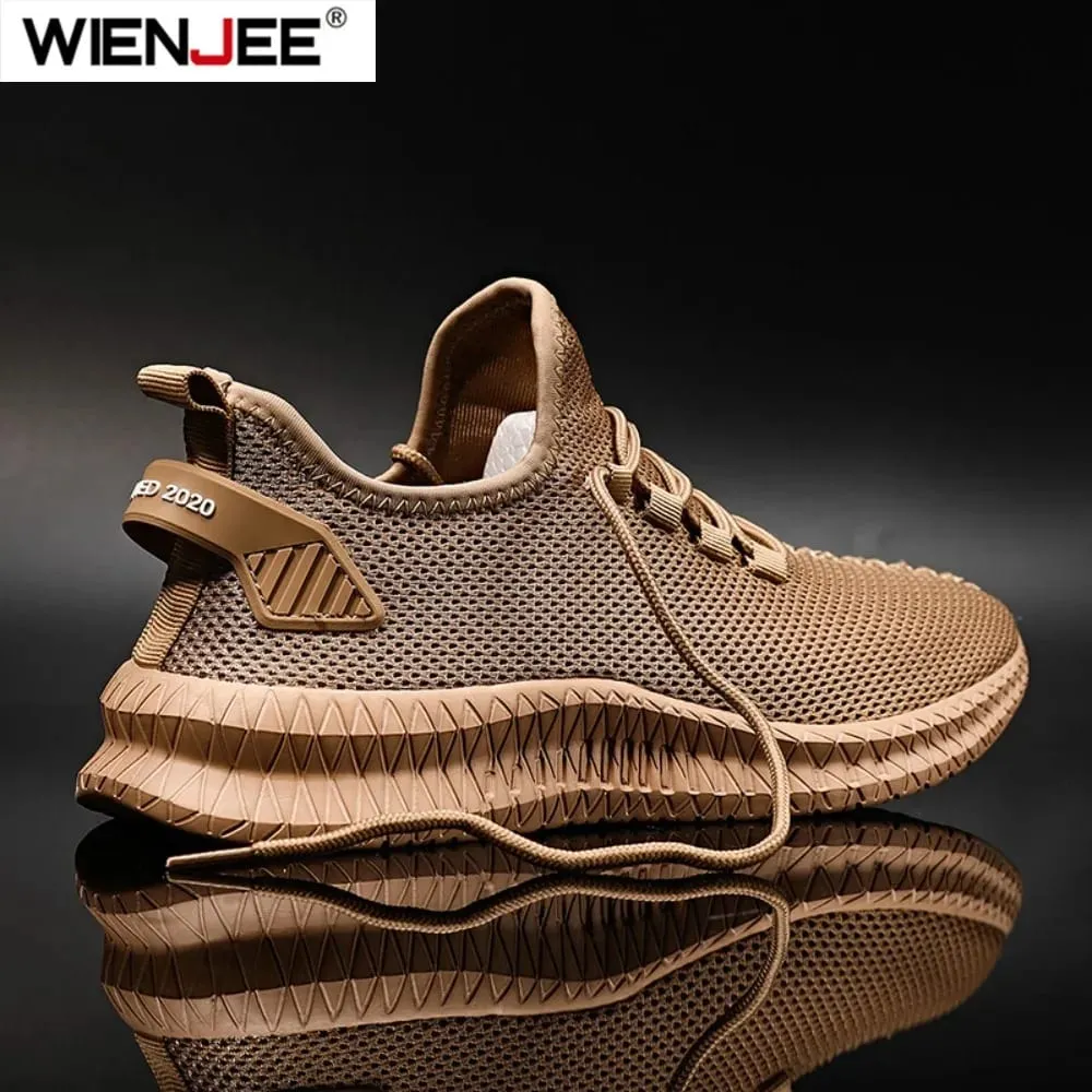 Men's Non-Slip Casual Sneakers Breathable Outdoor Jogging Training Hiking Sports Running Outdoor Weave Knit Lace Up Shoes — image 2