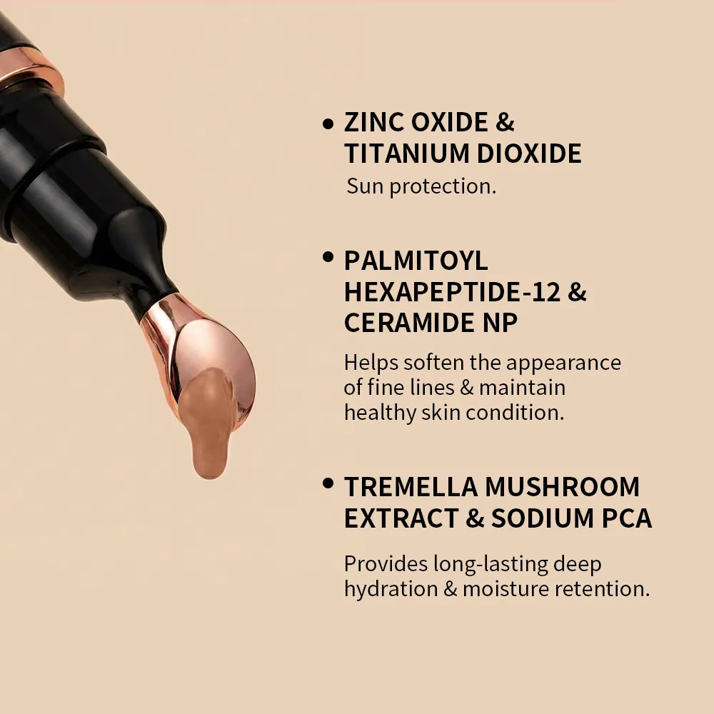 Color Correcting Eye Concealer SPF 41 Peptide Ceramide Anti-Aging Dark Circle Brightening Pump Cooling Massage Head