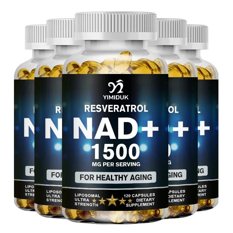 NAD Supplement 1500mg - Liposomal NAD+ Supplement with Resveratrol Stamina & Healthy Aging - Strength Capsules