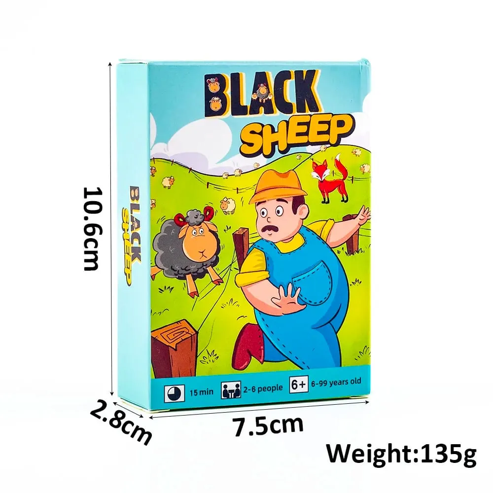 Gran oferta de cartas de juego de fiesta de oveja negra, juego de mesa interactivo Intellectua, divertido juguete para regalo para fiesta de amigos y familia para niños de 10,6x7,5 cm