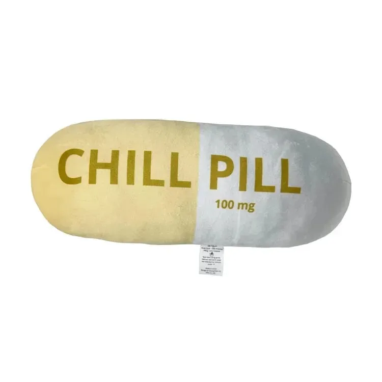 Funny Chill Pill Plush Pillow Cute Cartoon Stuffed Plushie Soft Sofa Cushion Hugging Doll Nap Sleep Pillow Birthday Gift — image 6