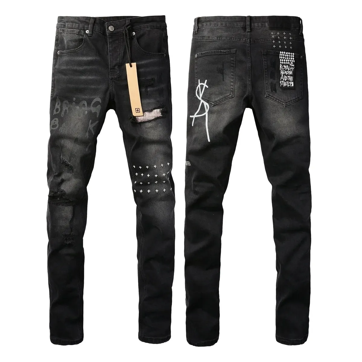 2026 New Arriva Men's Premium White Skinny Jeans Clean Fit Denim Pants High Street Fashion Trousers — image 13