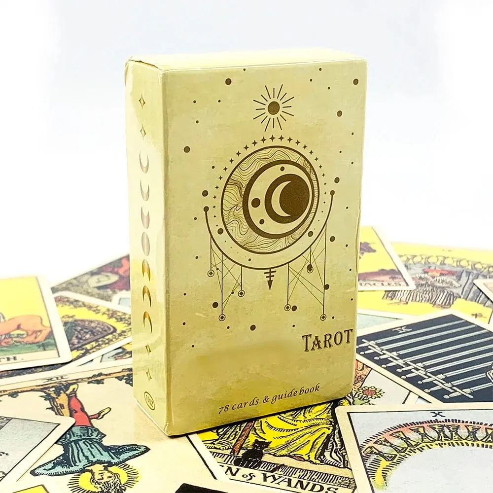 Tarot Cards Board Game Paper Instruction Manual Classic Design For Beginners & Pros Ideal For Divination Meditation & Gifts — image 1