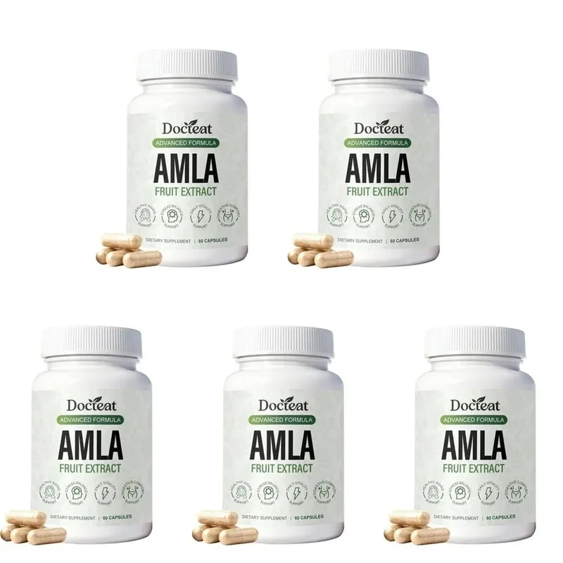 Docteat Amla Fruit Extract Capsules for Immune Support and Skin Health with Vitamin C Vitamin B3 CoQ10 and PQQ 60 Capsules — image 11