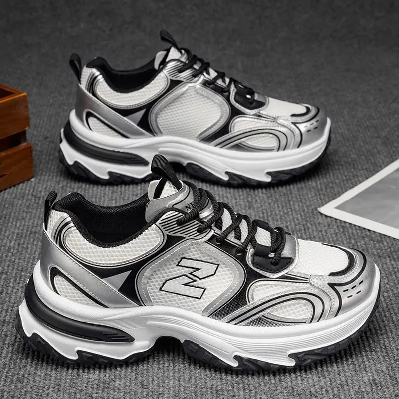 2025 New Thick - Soled Height - Increasing Men's Sneakers Retro Style Mesh Breathable Versatile Casual Shoes