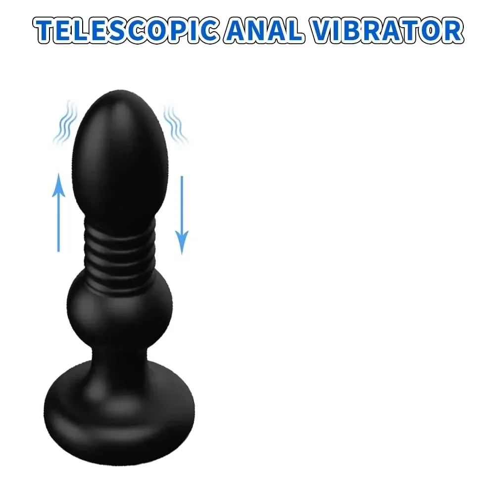 Telescopic Vibrating Butt Plug Anal Vibrator Wireless Remote Sex Toys for Women Ass Anal Dildo Prostate Massager Men and Female