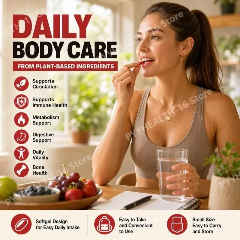 Docteat Cayenne Pepper 12-in-1 Softgels Immune Health and Bone Support with Berberine and Black Pepper Extract 180 Softgels