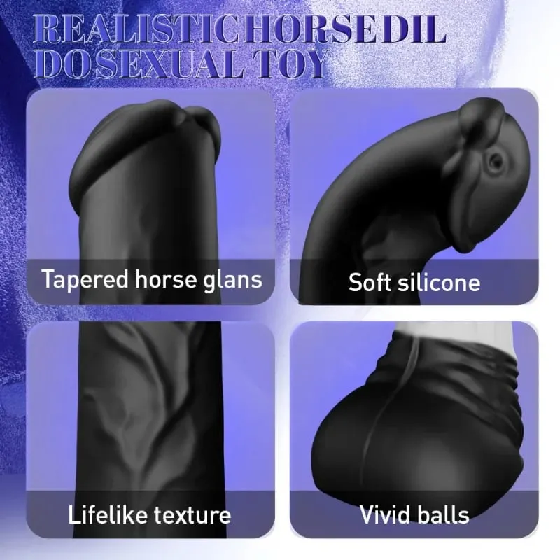 New Thrusting Horse G-spot Dildo Vibrator 11.8" Monster Big Dildo Vibrations App Remote Control Suction Cup Adult Sex Toy — image 4