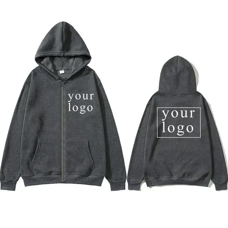 Sweat à capuche pour hommes et femmes, cardigan à fermeture éclair, nouvelle mode, votre propre Design, Logo/image de marque, personnalisé partout, 2025