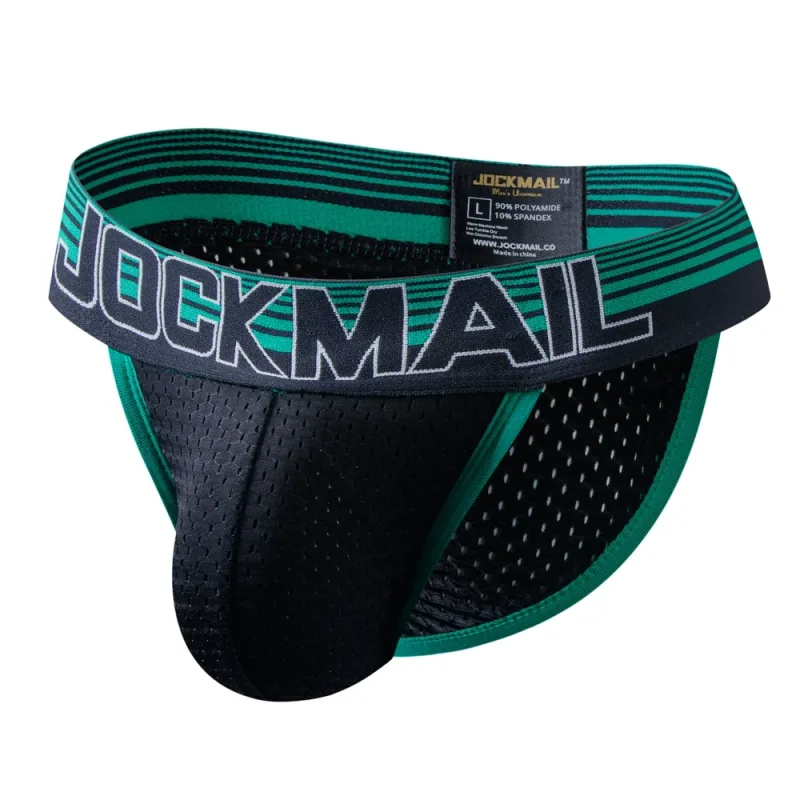 Jockmail Mans Underwear Gay Brief Nylon Mesh Sexy Low Waist Ropa Interior Hombre Letter Embroidery Sissy Panties Male Lingerie — image 50
