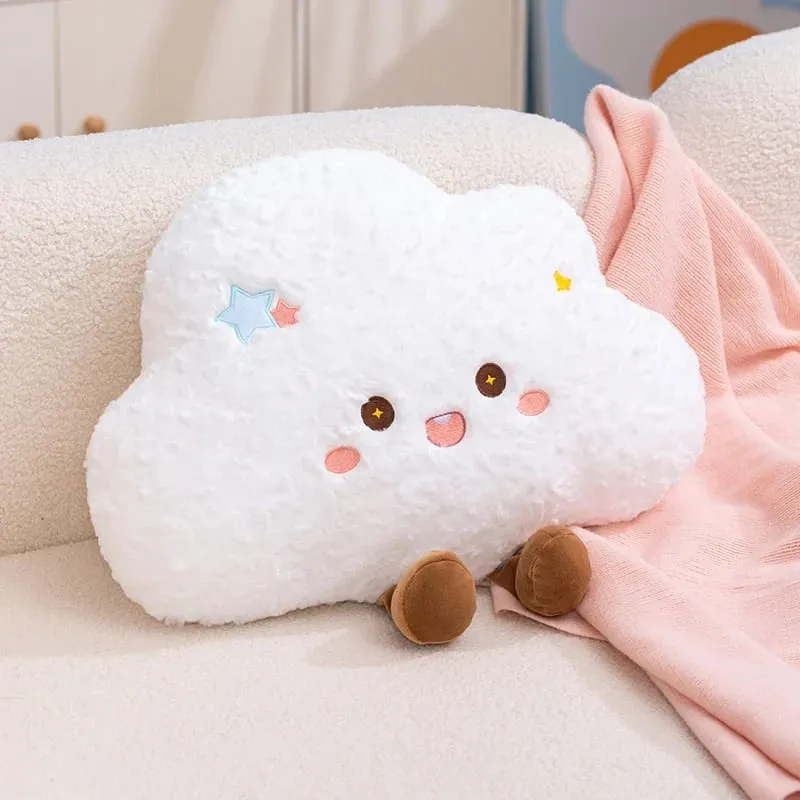 Cute Cartoon Rainbow Cloud Pillow Kawaii Stuffed Pillow Soft Filling Home Office Car Sleeping Pillow Backrest Good Gifts — image 8