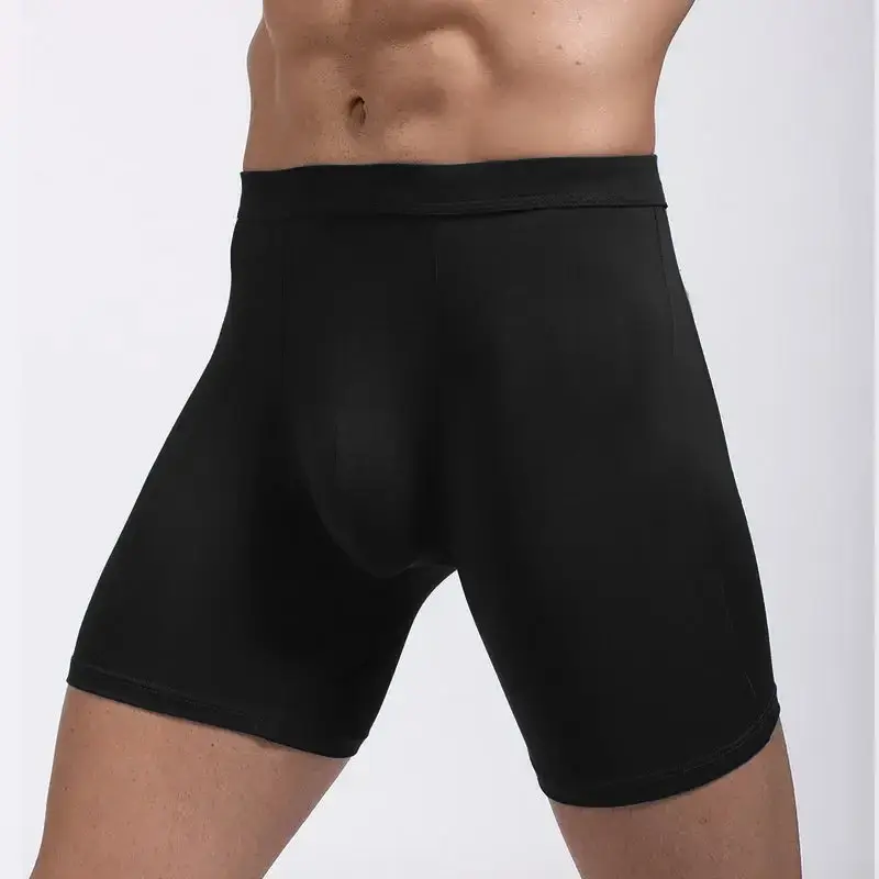 Men's Long Leg Boxer Briefs - Anti-Chafing, Breathable Modal Underwear, Quick-Dry Sports Compression Shorts for Running & Workou — image 2