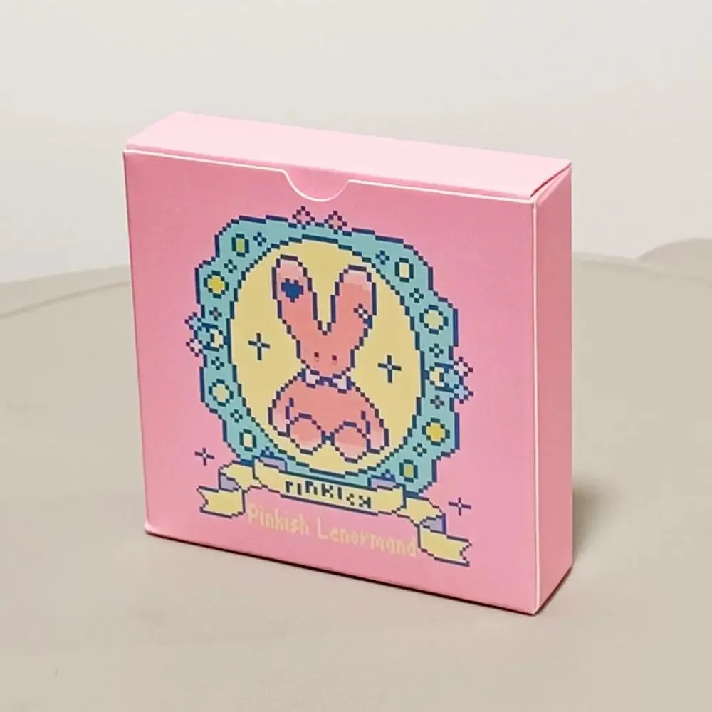 Kawaii Pixel Art Pinkish Lenormand Deck - 42 Cute Rabbit Oracle Cards 7x7cm for Divination Square Mini Deck Embossed Cardstock — image 2