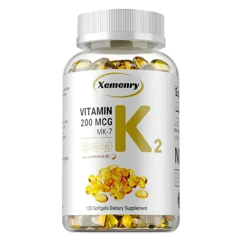 Vitamin K2 MK-7 Supplement - Understøtter Calcium Absorption Knogler Ledimmunitet og hjertesundhed Let at sluge