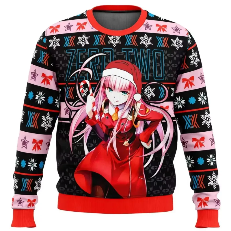Anime One Piece Luffy Christmas Ugly Sweater 3D Sweatshirt Tops Autumn Winter Cosplay Santa Claus Pullover Sweaters Gift