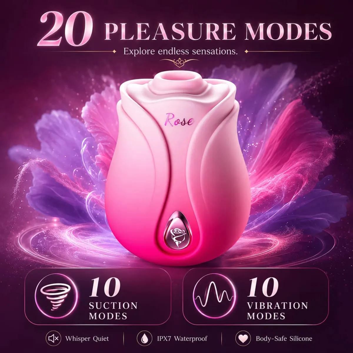 Rose-Sucking Vibrator for Women Clitoris Stimulator G Spot Thrusting Vibrating Female Masturbator Nipple Massage Adult Sex Toy