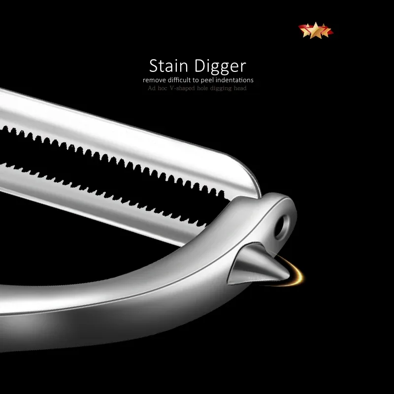 LFGB Certification Ultra Sharp and Durable 420 Stainless Steel Kitchen Peeler Movable Blade Zester Fruit and Vegetable Peeling