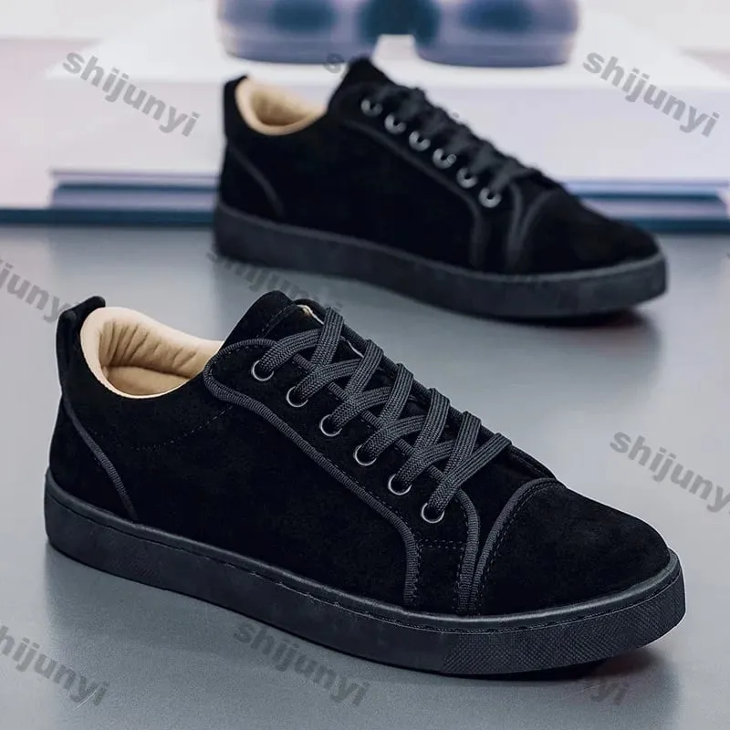 2026 New Trendy Round Toe Men Casual Flats Comfortable Non Slip Hard Wearing Sport Shoes Cross Tied Concise Lightweigh Sneakers — image 2
