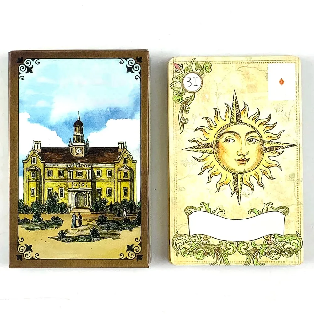 Old Style Lenormand Fortune-Telling Cards English Version A 38 Oracle Deck Divination Borad Games Cards Game Meditation & Gifts