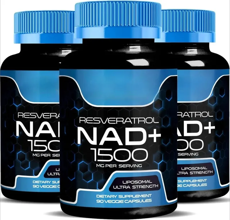 NAD+ Capsules with Resveratrol Herbal Antioxidant Supplement Support Cellular Health Energy & Anti Aging for Women Men 90pieces