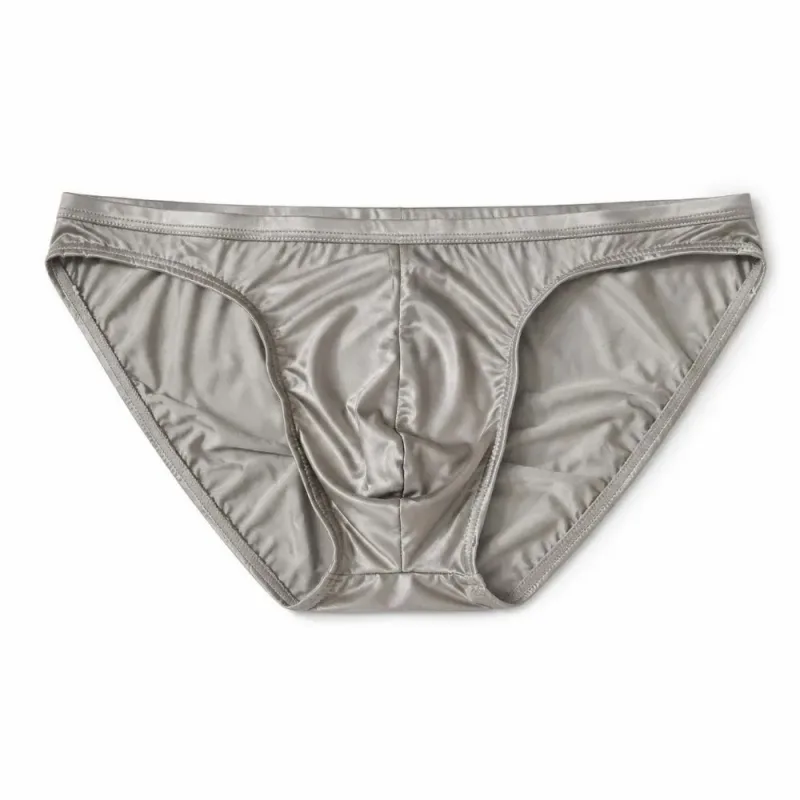 Roupa íntima masculina legal e suave, cintura baixa, bolsa com protuberância, cuecas de seda gelada, lingerie respirável, calcinha de seda de cetim, rotina diária — image 14