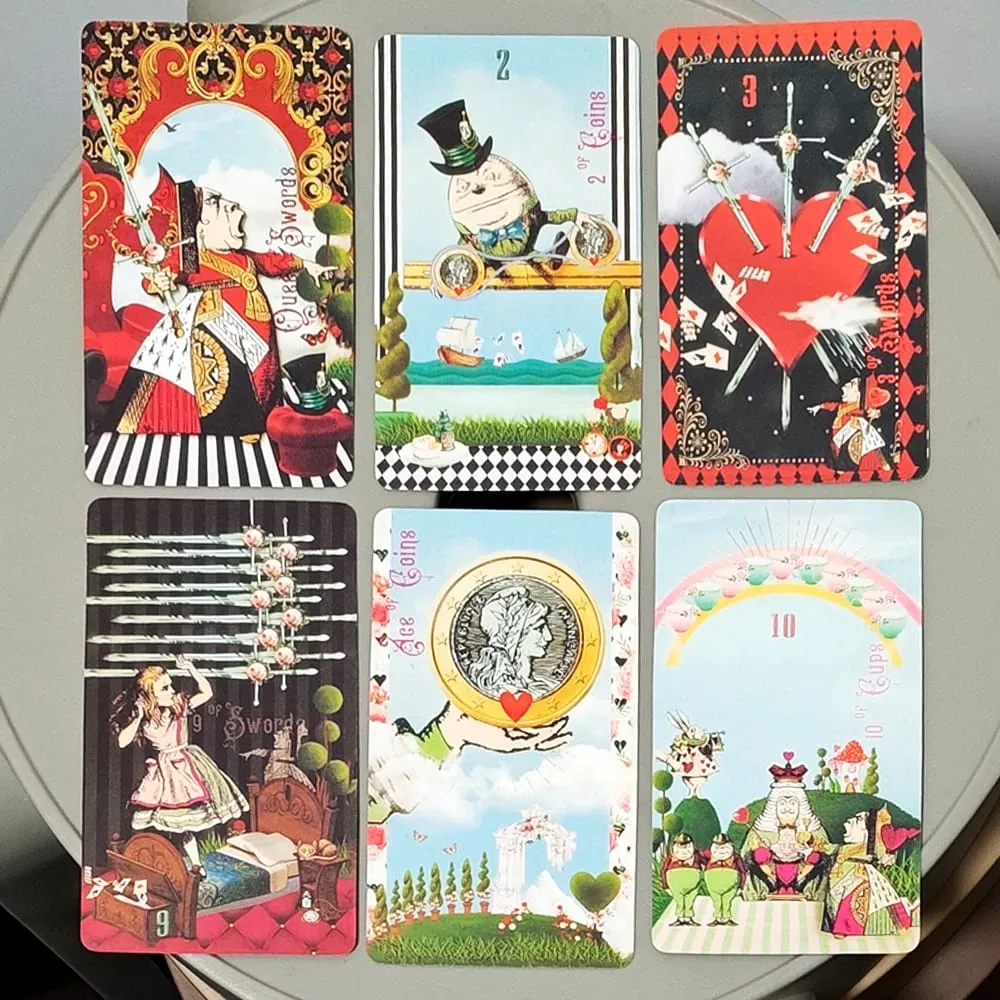 Alice in Tarotland: A Whimsical 78-Card Journey Down The Rabbit Hole – Classic Deck Tarot 10,3*6cm — image 6