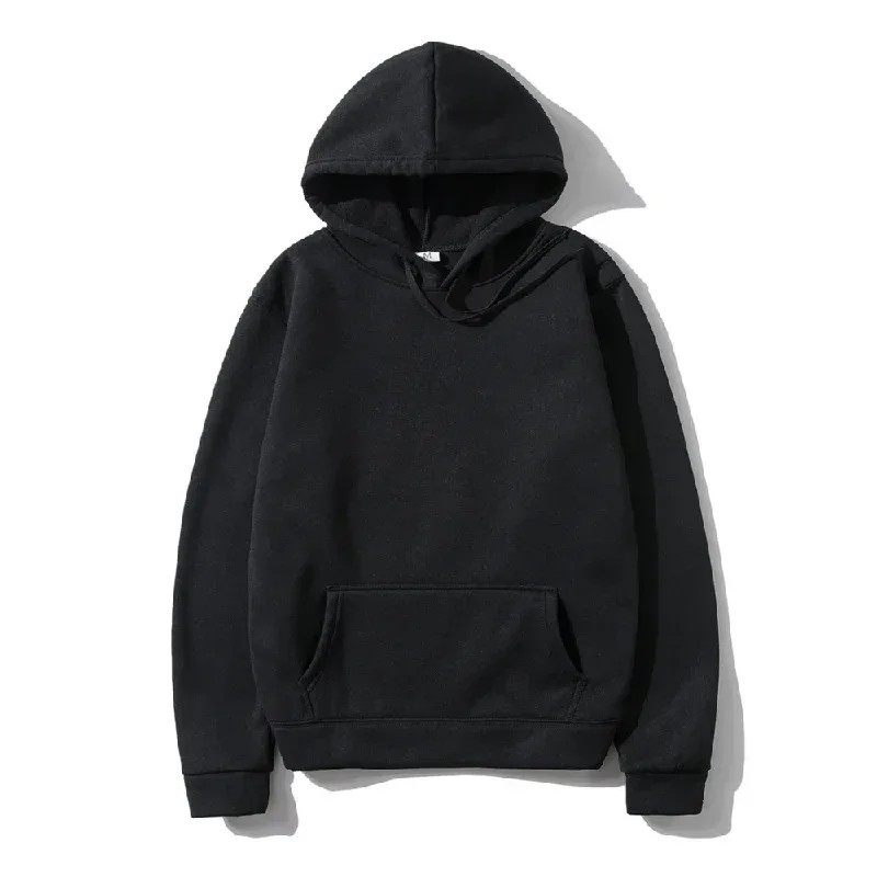 Men's Hoodies Women Pullover Spring Autumn Casual Hoodie Sweatshirts Solid Color Hoodies Oversize Black Sweatshirt For Male — image 1