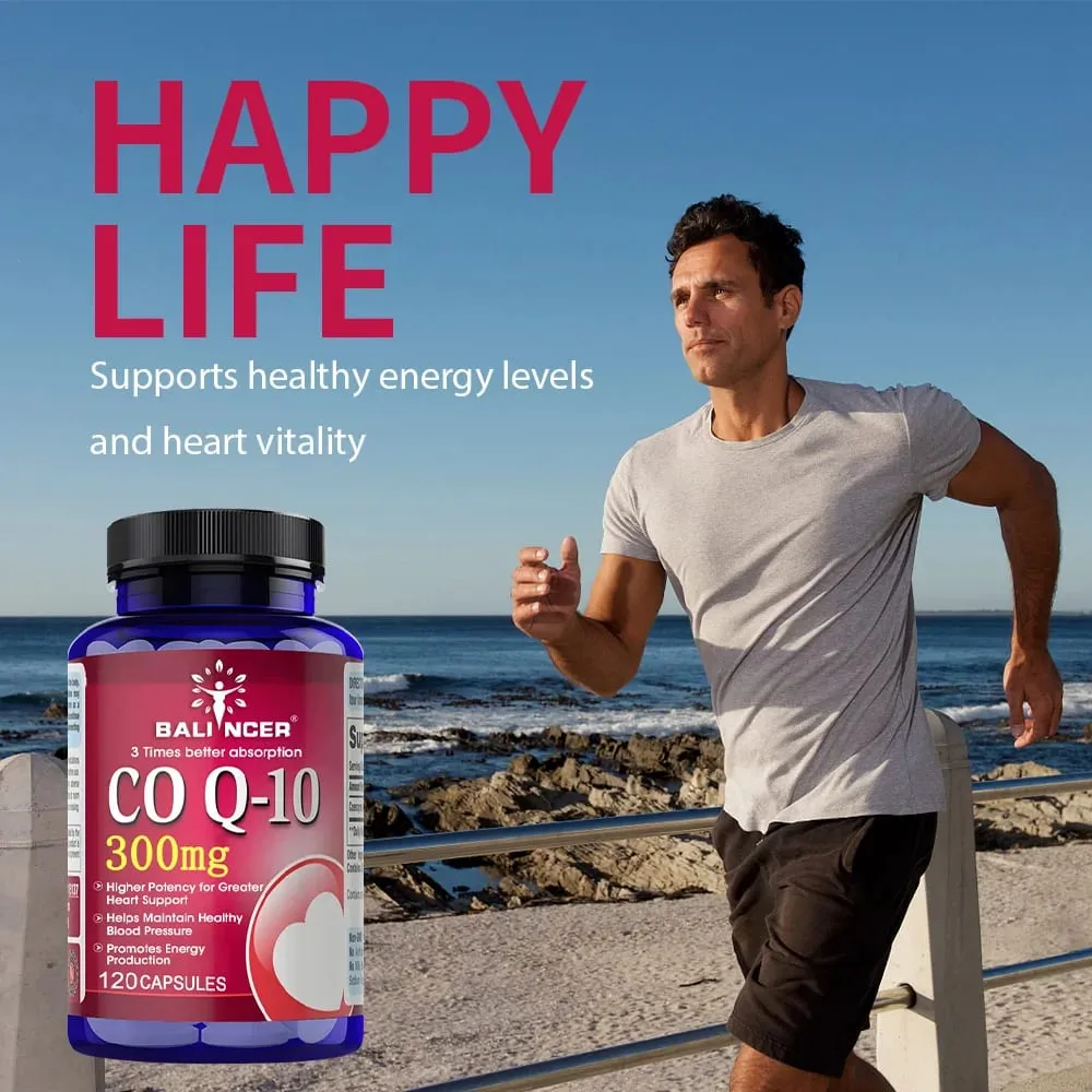 CoQ10 300mg Capsules - Highly Absorbable Antioxidant Cardiovascular Heart Energy Support Vegan Non-GMO Gluten-Free — image 7