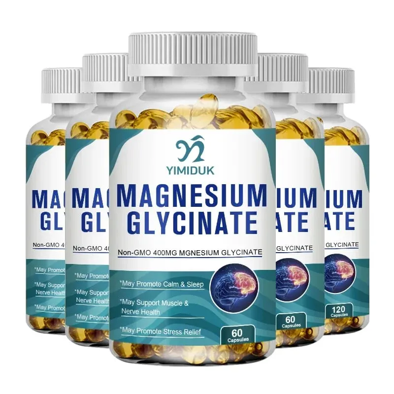 Yimiduk Pure Magnesium Glycinate Supplement na may Vitamin B6 para sa Panlaban sa Fatigue Cramps at Heart Health Binabawasan ang Anxiety Vegan