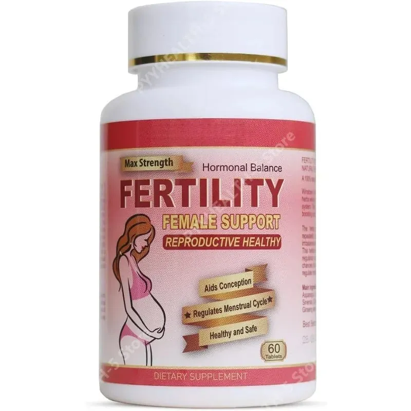 Fertility Tablets for Women Female Prenatal Vitamin Supplements Support Ovulation & Conception 60 Count Daily Routine