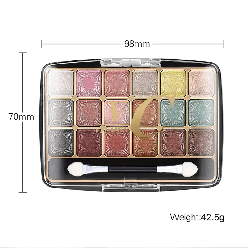 18 Colors Glitter Eyeshadow Palette Long Lasting Korean Eye Makeup Matte Shimmer Pigment Nude Eyeshadow Palette Cosmetics