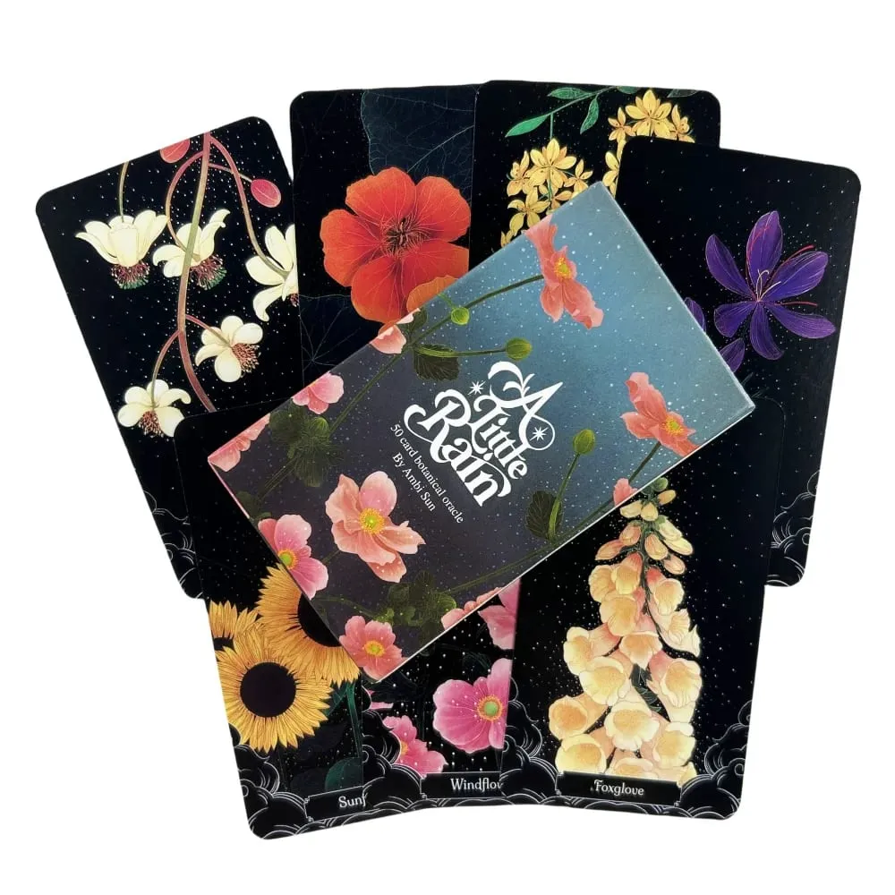 A Little Rain Botanical Oracle card Leisure Party Table Game High Quality Fortune-telling Prophecy Tarot Deck — image 5
