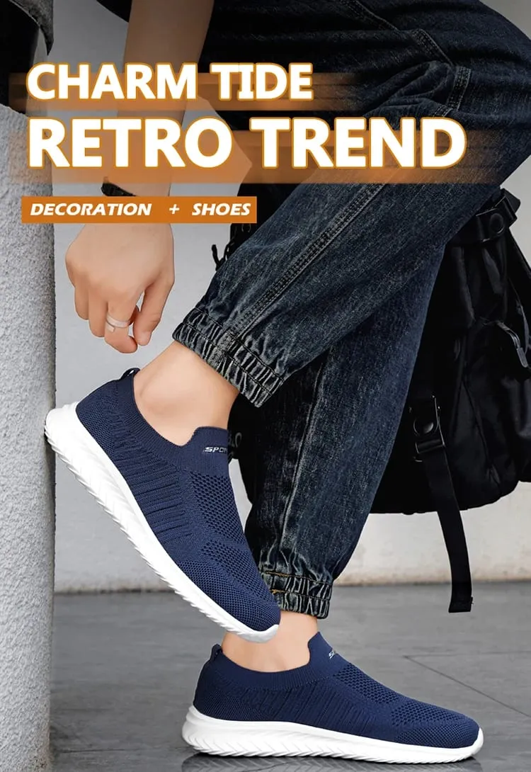 Men Vulcanize Shoes Mesh Men Shoes Lightweight Comfortable Men's Sneakers 2025 Autumn Fashion Slip on Flats Shoes Male Loafers — image 9