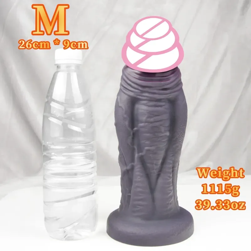 Velké měkké dildo Super měkký silikonový velký penis s přísavkou Flexibilní sexuální hračky s bodem G Pro ženy muži Lesbičky — image 8