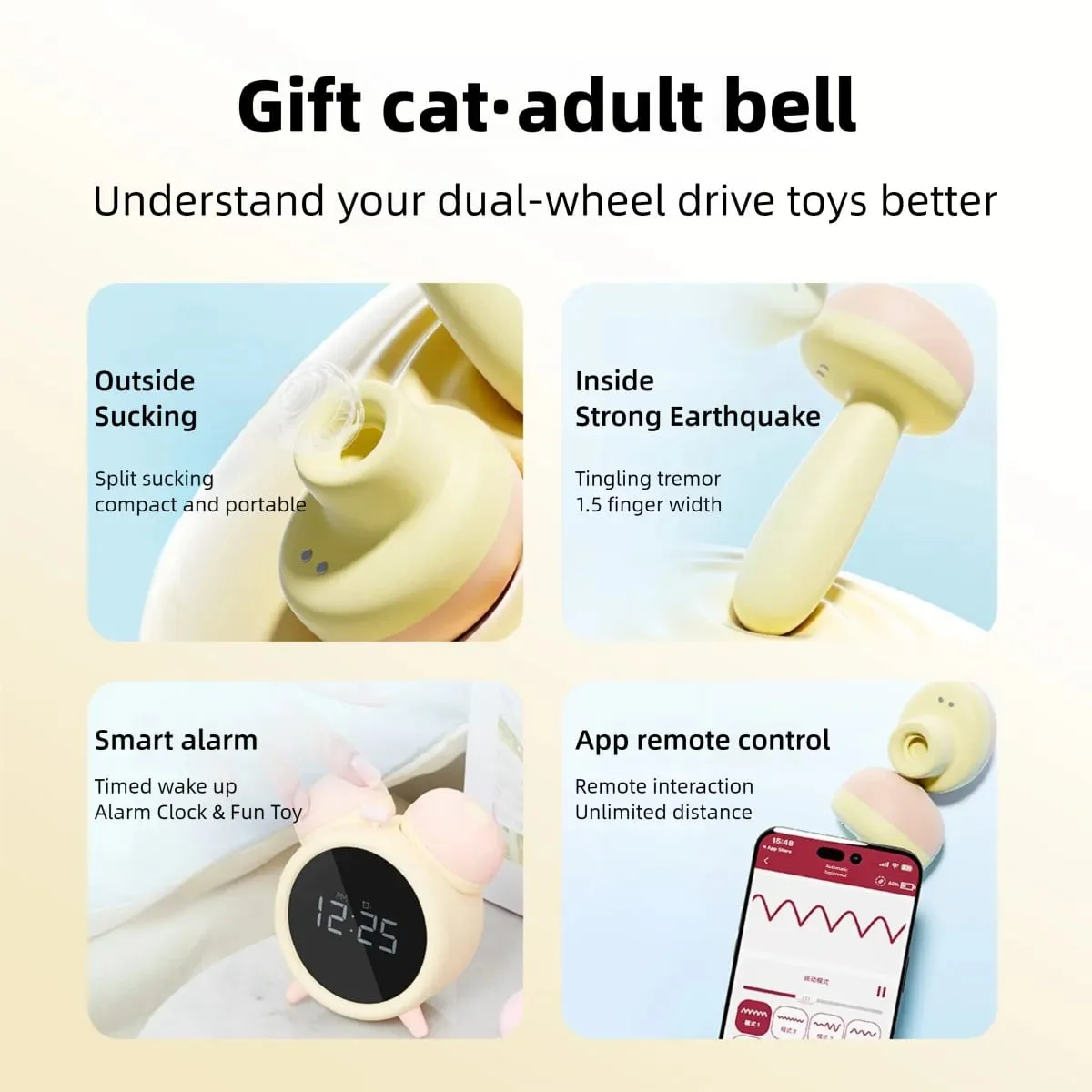 Alarm Clock Shape Creative Sucking Vibrator Clitoral Stimulator with Licking Tongue for Women Adult Sex Toy