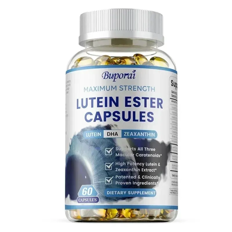 Lutein-észter kapszula - Támogatja a szem egészségét Tiszta látás fenntartása, Szem fáradtságának enyhítése Antioxidáció Védelem az UV sugarak ellenS