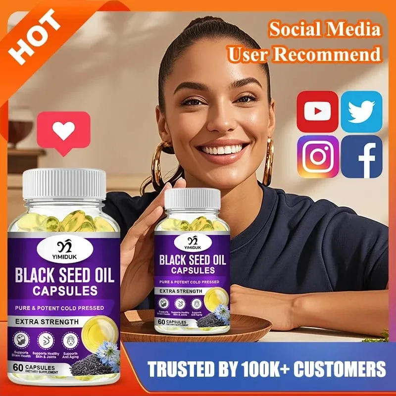 Yimiduk Premium Black Seed Oil Supplement for Overall Wellness & Vitality Joint & Brain Health & Immune System Anti Aging — image 2