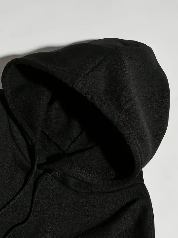 Fashionable men's autumn Gothic letter printed micro elastic comfortable hooded sweatshirt outdoor urban high street clothing
