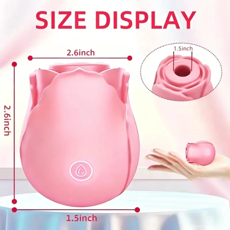 Women Vibrator Powerful Rose Sucking G-Spot Vagina Stimulator Suction Nipple Oral Massager Sex Toys for Couples — image 4