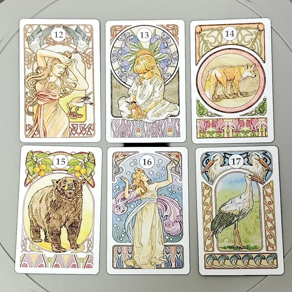 Art Nouveau Lenormand Deck Oracle 9*6cm 36 Pcs Lenormand Cards In Perfect Art Nouveau Style — image 2