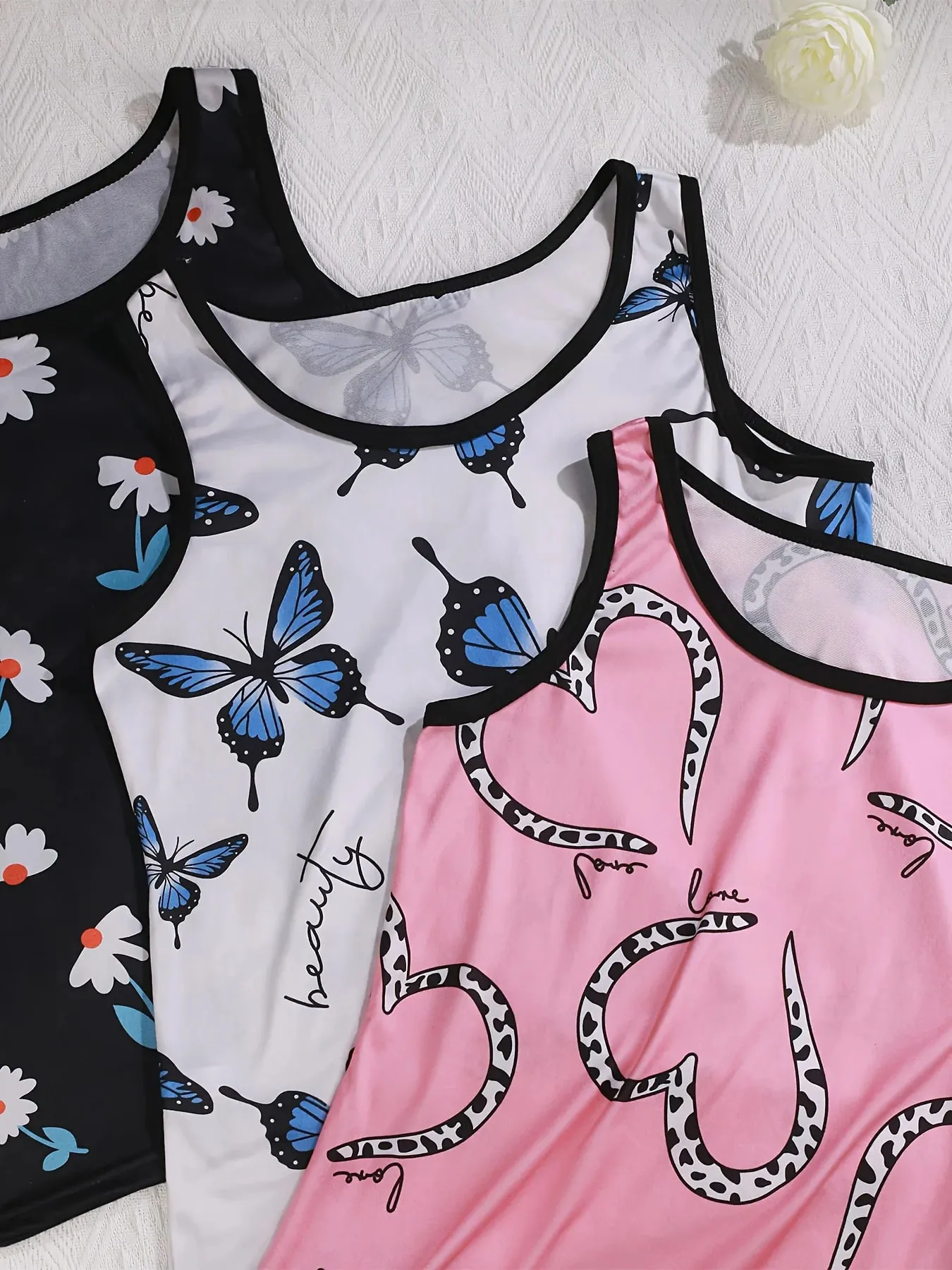 3-Pack Women Comfort Vests for All Seasons Rayon High Elastic Casual Home Basic Tops — image 3