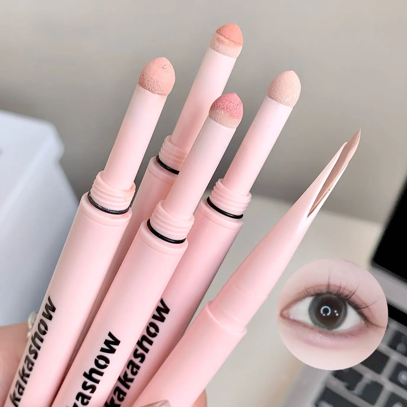 Half Moon Shaped Double Headed Sleeping Silkworm Silk Eyeliner Pen Diamond Glitter Matte Aegyosal Pen Brightening Cream Eye S