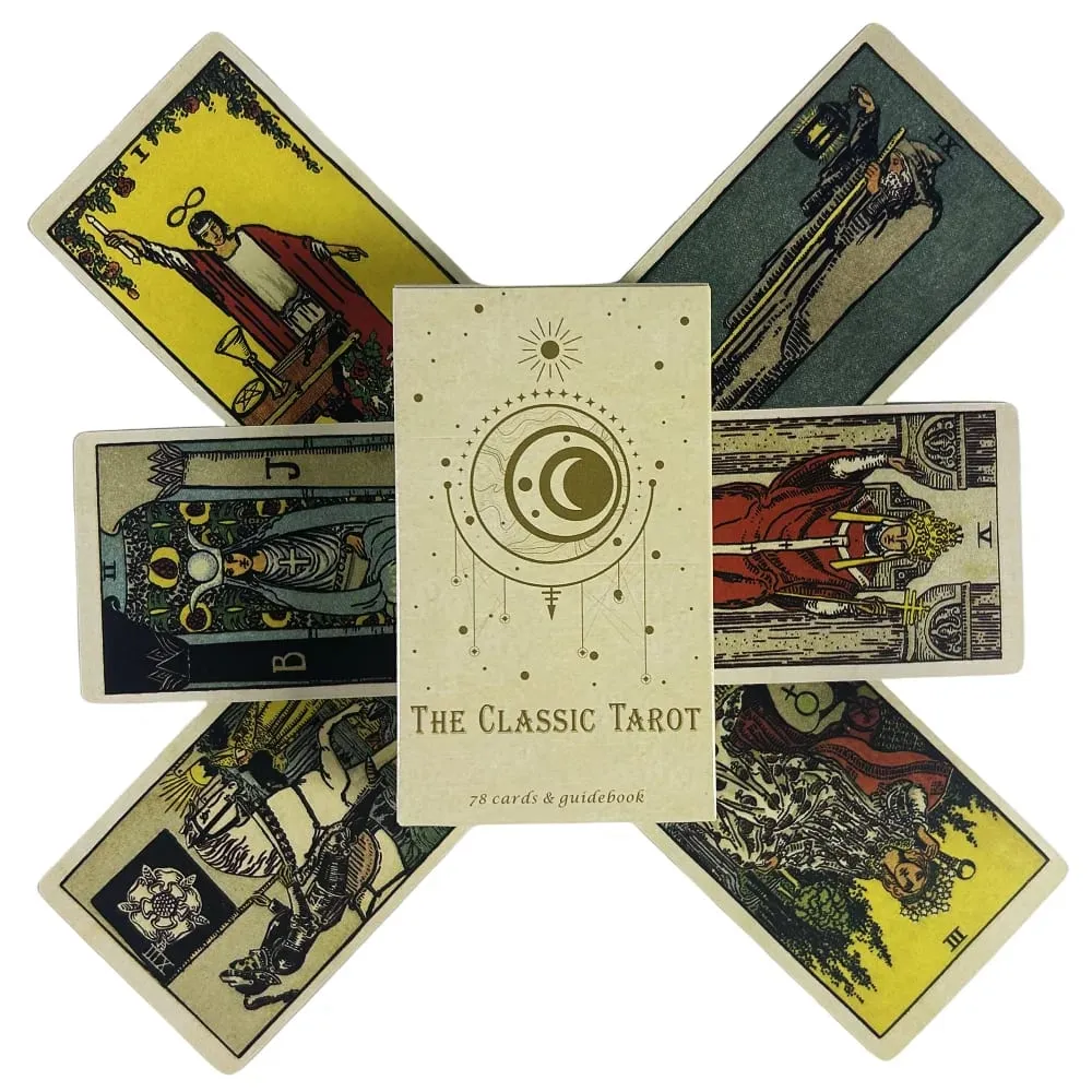 1/3/5 Pcs O clássico baralho de cartas de tarô para iniciantes fáceis Destino Fortune Telling Party Jogo de tabuleiro de mesa atacado