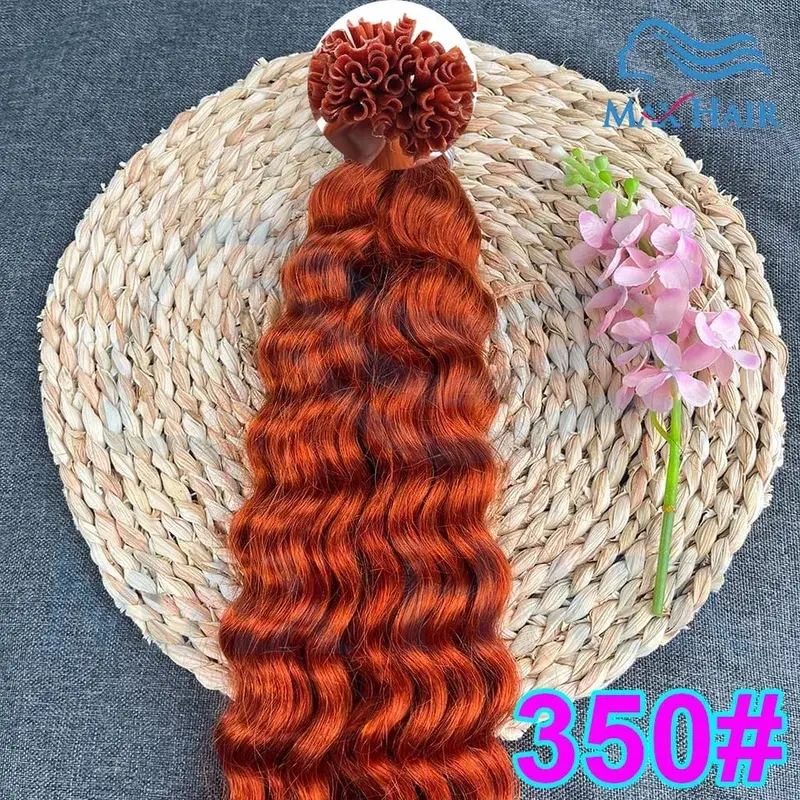 Keratin U Tip deep wave Human Hair Extensions 18-30 Inch Remy Hair Extensions High Quality Remy Human Hair salon Extensions — image 16