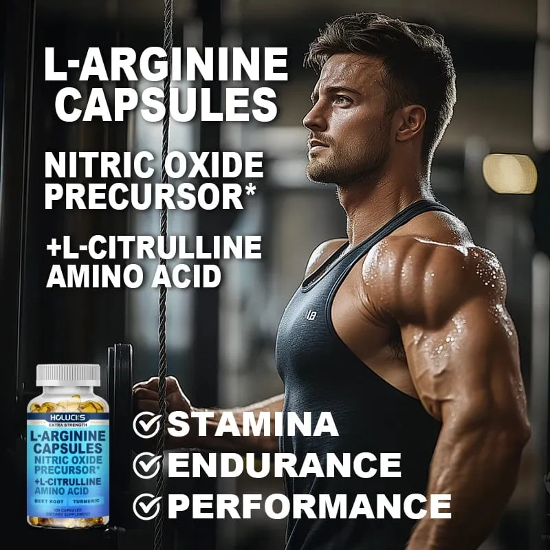L Arginine Capsules with L-Citrulline Nitric Oxide Booster for Stamina Muscle Energy & Vascularity for Men's Extra Strength — image 4