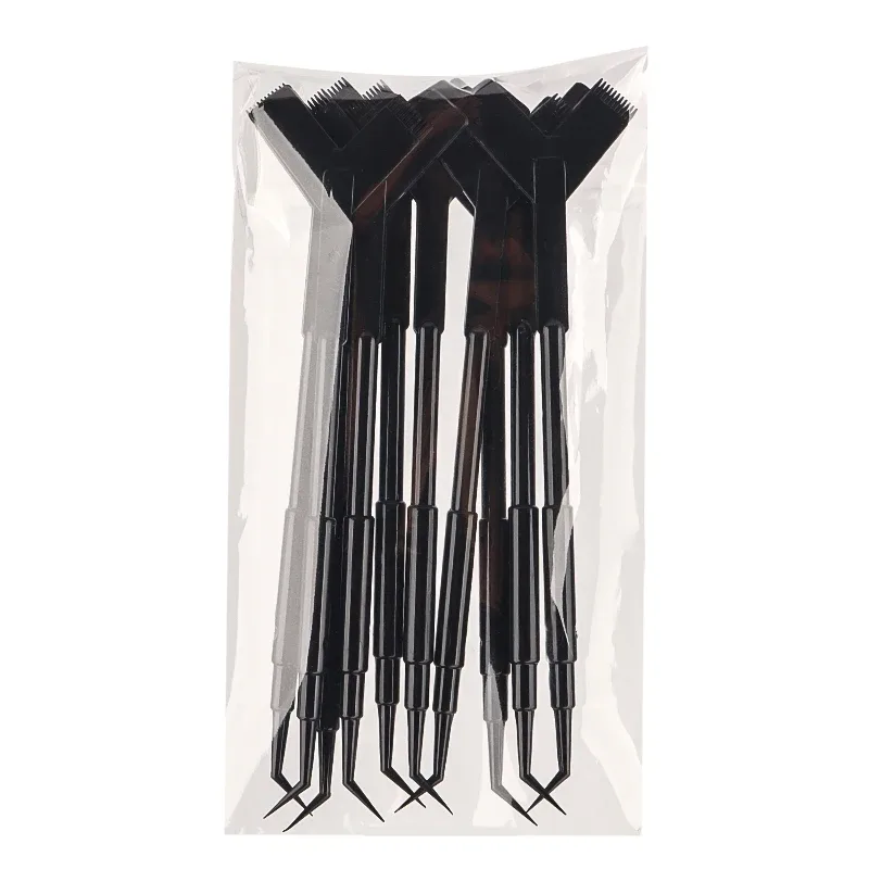 Bâton de permanente de cils en plastique réutilisable, outil d'extension de cils, peigne en forme de Y, recourbe-cils, applicateur, pinceaux de maquillage, 10 pièces
